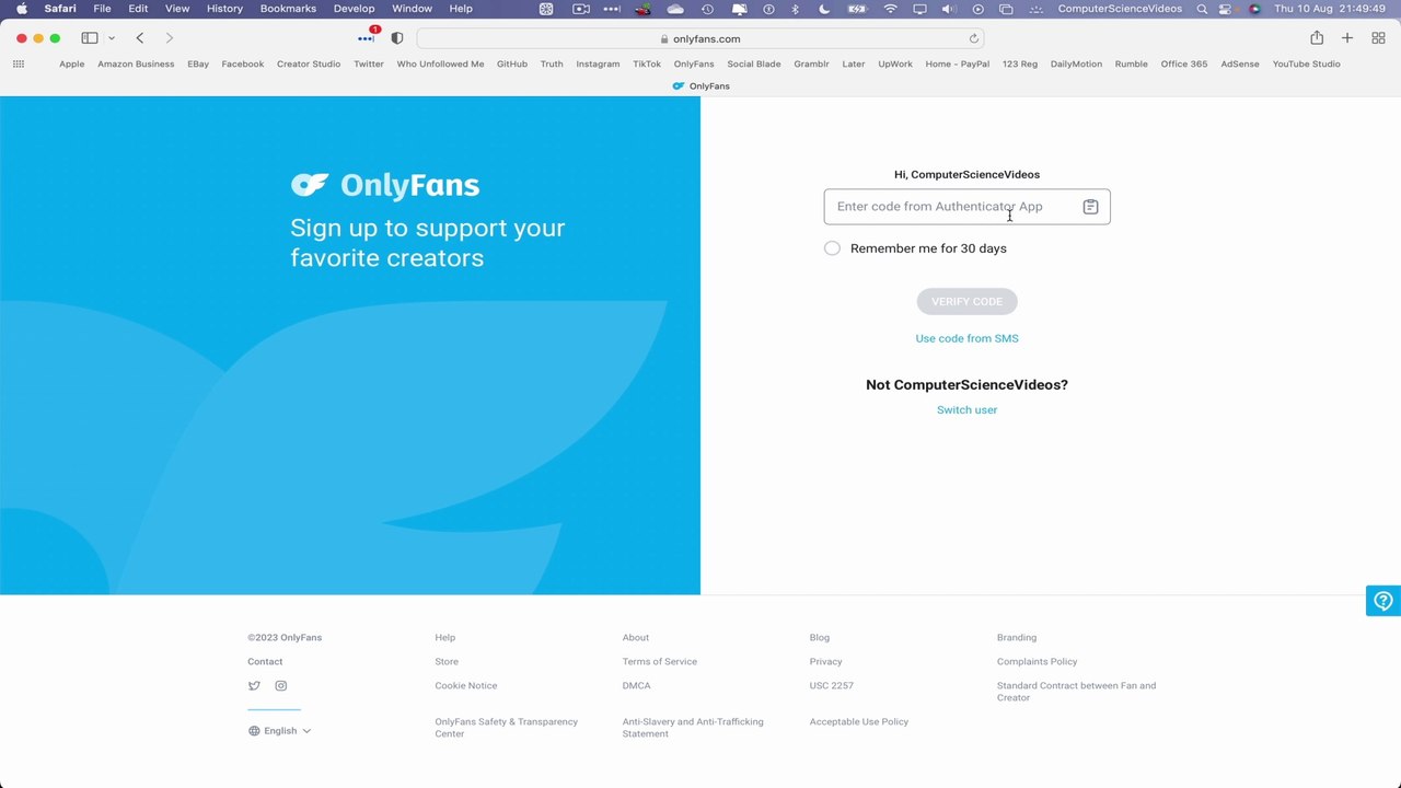 How to SIGN OUT Of  Your Only Fans Account Using a Mac Computer (Tutorial 19) - Basic Tutorial | New