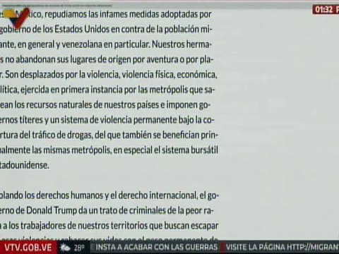 Mexicanos Unidos rechaza las acciones ilegales de EE.UU. contra migrantes venezolanos