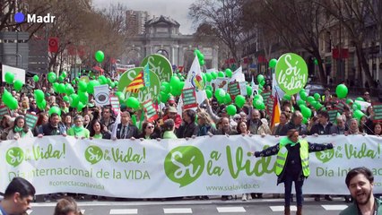 Thousands march in anti-abortion demonstration in Madrid