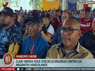 Clase obrera del estado Bolívar exige al Gobierno de EE.UU. el cese de violencia contra migrantes
