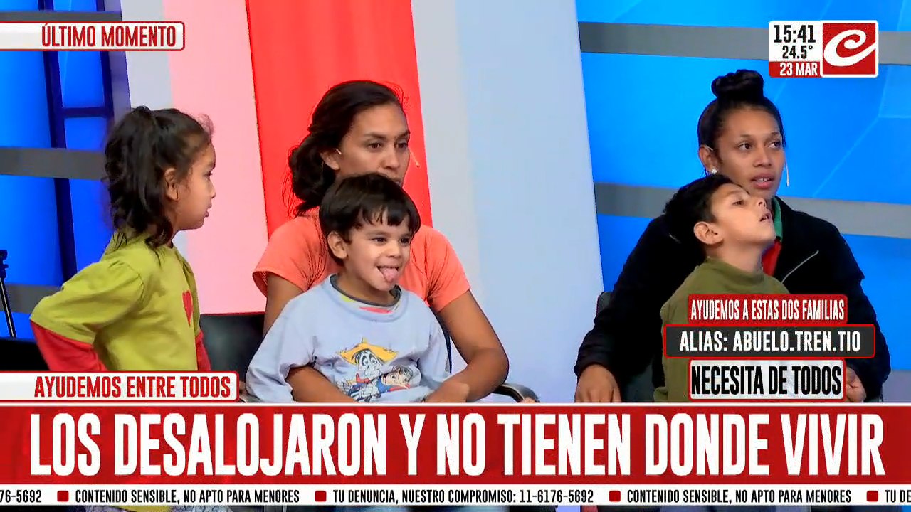 Viven en la calle con sus hijos menores: buscan un lugar para vivir