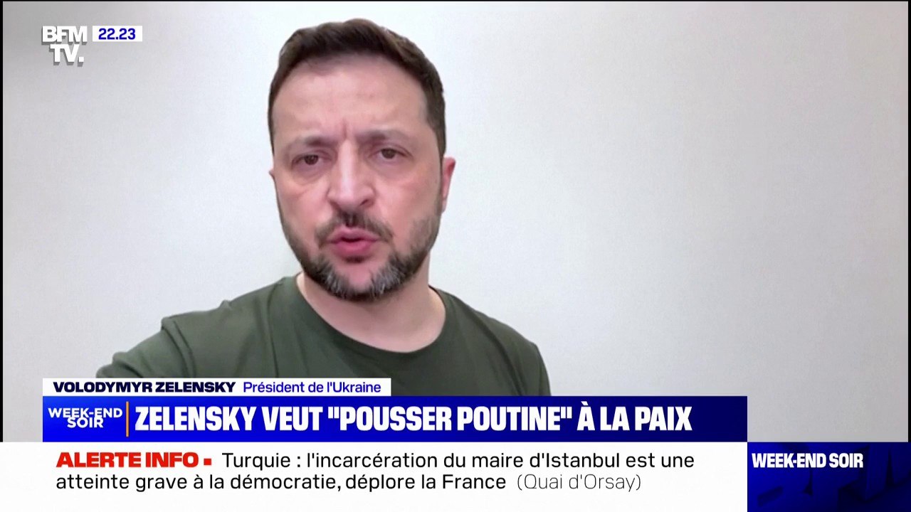 Pourparlers de paix en Ukraine: "Celui qui a déclenché cette guerre doit l'arrêter", déclare Volodymyr Zelensky, au sujet de Vladimir Poutine