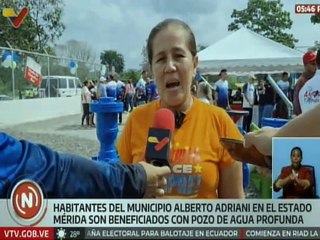 26 mil habitantes del estado Mérida son beneficiados con pozo de agua profunda