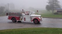 2020 York PA Fire Truck Muster Apparatus Arrival (Lots of Detroit diesel)