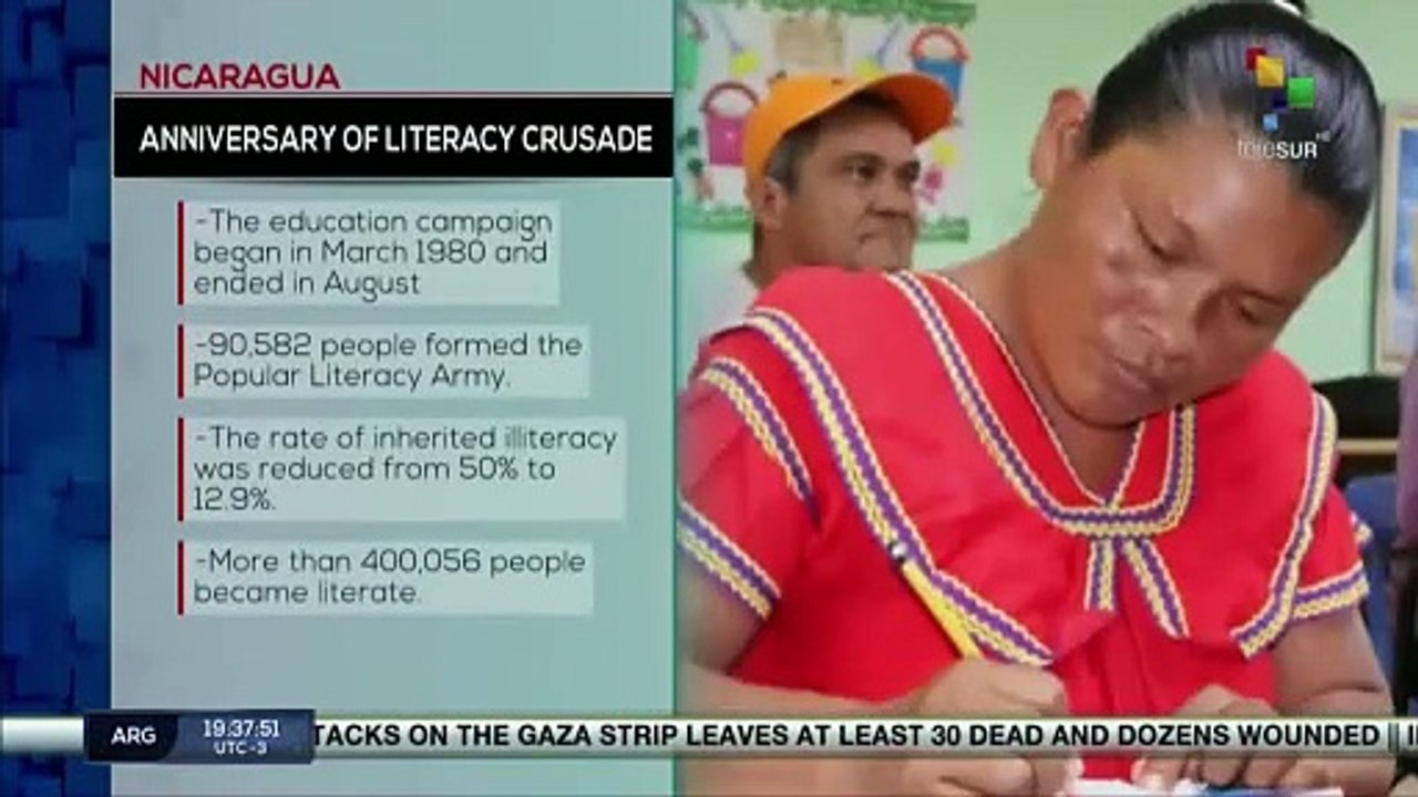 Nicaragua commemorates 45th anniversary of the country's Literacy Crusade