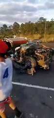Se registra fuerte accidente de tránsito en la CA-5 a la altura de Zambrano