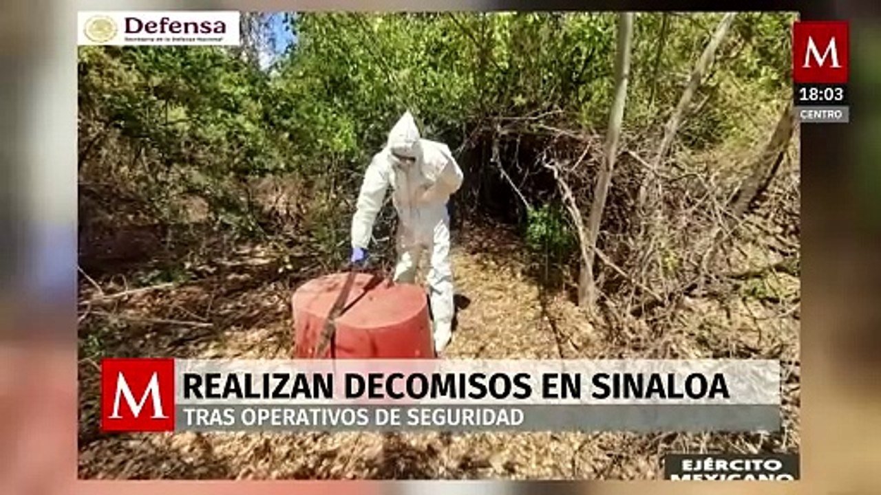 En Sinaloa realizan decomisos, tras operativo de seguridad