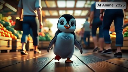 Penguin saves seriously injured cat 🐧 #PenguinRescue #CuteAnimals #AnimalRescue
