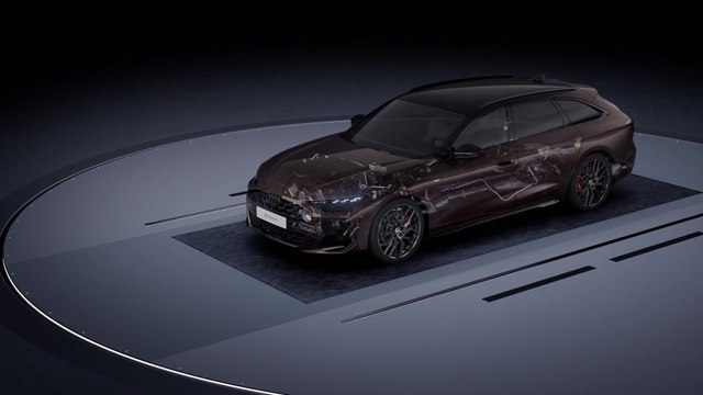 Audi A6 Avant – Chassis technology with air suspension and all-wheel steering – Animation