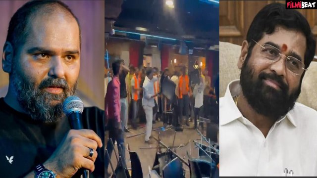 Comedian Kunal Kamra की Eknath Shinde पर टिप्पणी से बवाल,भड़के शिवसैनिकों ने Studio में की तोड़फोड़