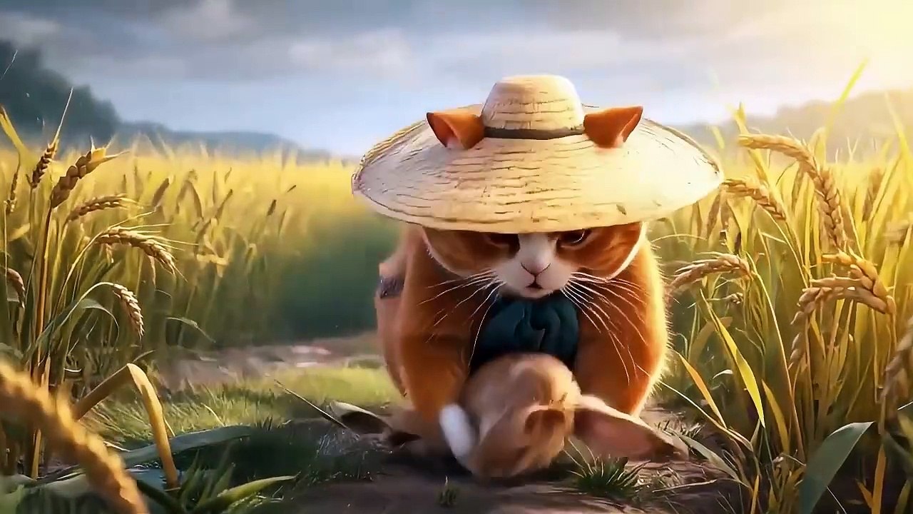 Sweet cat and rabbits😻 #CatCookingFood #catcookingfood #cat #cute #funny #cat #pets