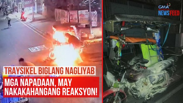 TRAYSIKEL BIGLANG NAGLIYAB — Mga napadaan, may nakakahangang reaksyon! | GMA Integrated Newsfeed
