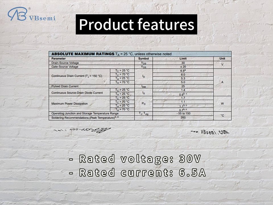 AO3434-VB is a SOT23 package N-Channel field effect MOS tube