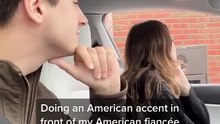 doing an American accent in front of my American fiancée #shorts