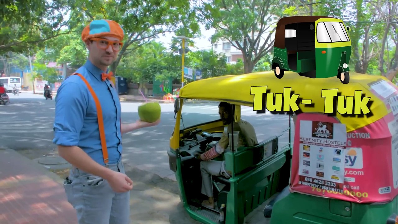 Blippi in India – Learning About the Rickshaw Tuk Tuk! 🚖🌟