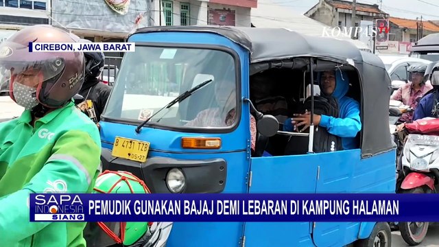 Pemudik Ini Nekat Tempuh 12 Jam Perjalanan dengan Bajai Demi Lebaran di Kampung Halaman