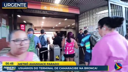 Metrô de Camaragibe amanhece sem funcionar nesta segunda-feira (24)