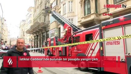 İstiklal Caddesi'nde tarihi pasajda yangın! Çok sayıda ekip sevk edildi