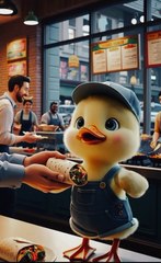 Little Duckling vs. Hungry Panda – The Burger Heist!#short#shortvideo#cutanimal