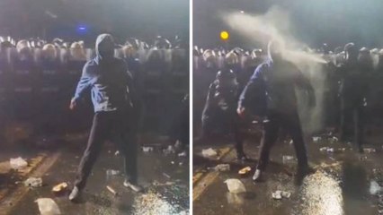 El "siiiiuuuu' a lo Cristiano delante de miles de policías que acabó mal