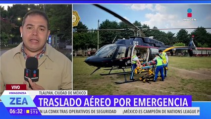 Cóndores de la SSC CDMX realizaron el traslado aéreo de emergencia de un hombre