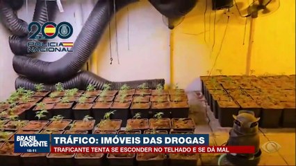 Traficante tenta fugir pelo telhado e se dá mal