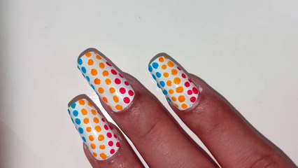 Easy Polka Dot Nail Art For Beginners