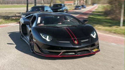 GINTANI Lamborghini Aventador SVJ Roadster - CRAZY V12 F1 Sounds & Flames !