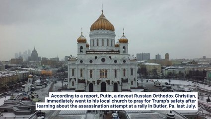 Putin Prayed for 'His Friend' Trump at Church After Assassination Attempt