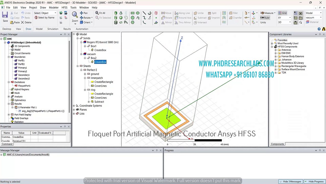 Floquet Port Artificial Magnetic Conductor Ansys HFSS