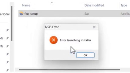 Solved 100% - Nsis error error launching installer on Windows 11 / 10 / 8 / 7