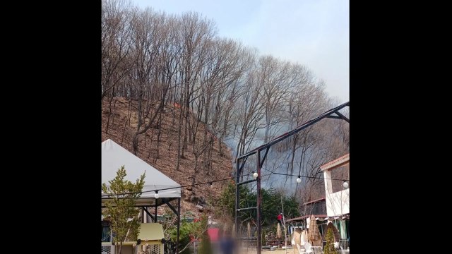 충북 청주시 남이면 야산에서 불...40여 분만에 진화 / YTN