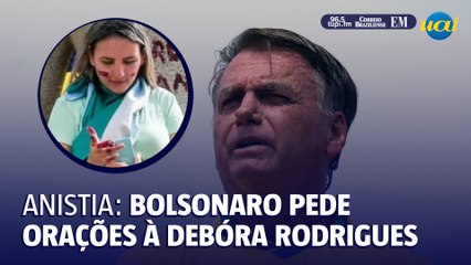 Bolsonaro pede orações a condenada por pichar estátua em frente ao STF