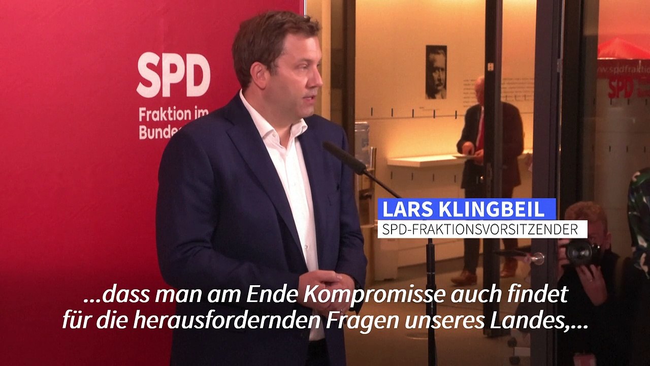 SPD-Chef zu Koalitionsvertrag: 'Kein Druck über Zeitpläne'