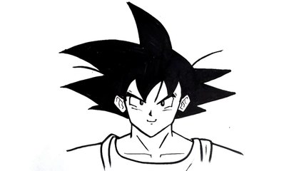 How to draw Goku step by step __ Easy drawing ideas for beginners __ Anime drawing