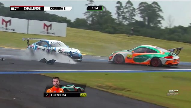 Porsche Sprint Challenge Brasil 2025 Velo Citta Race 2 Zylberman Souza Big Crash