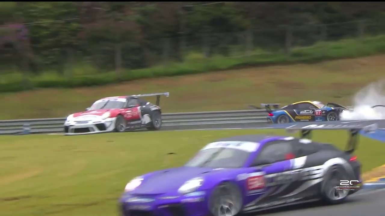 Porsche Sprint Challenge Brasil 2025 Velo Citta Race 2 Restart Last Lap Campos Castro Big Crash