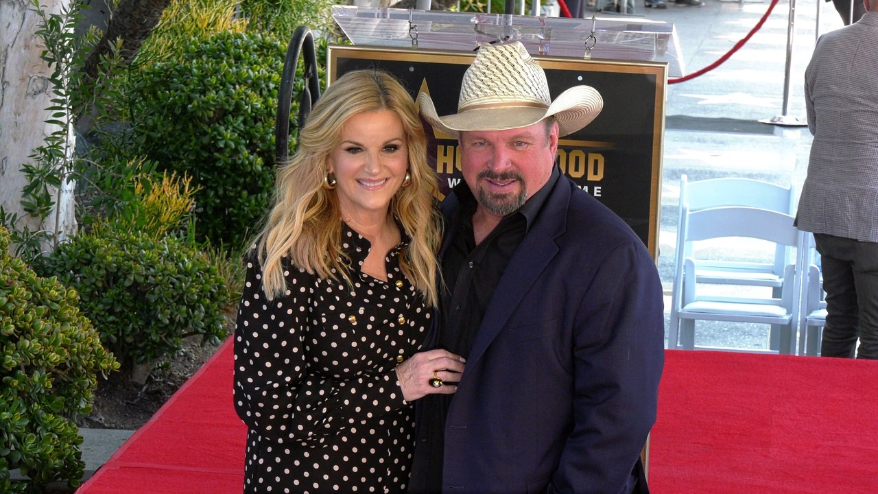 Garth Brooks at the unveiling of Trisha Yearwood's star on the Hollywood Walk of Fame