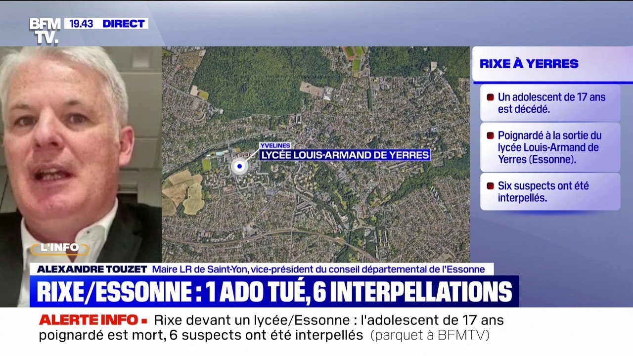 Essonne: "On concentre 25% des rixes nationales", affirme Alexandre Touzet, maire LR de Saint-Yon
