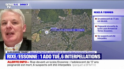 Essonne: "On concentre 25% des rixes nationales", affirme Alexandre Touzet, maire LR de Saint-Yon