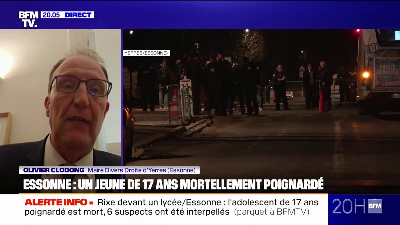 Rixe mortelle en Essonne: Olivier Clodong, maire Divers droite de Yerres, appelle les jeunes à "ne pas ajouter de drame au drame"