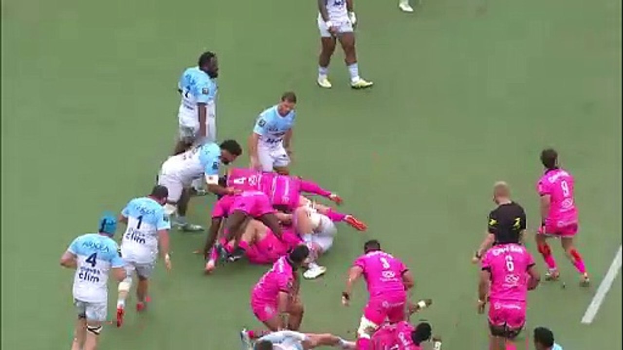 TOP 14 - Essai de Paul ABADIE (SFP) - Stade Français Paris - Aviron Bayonnais