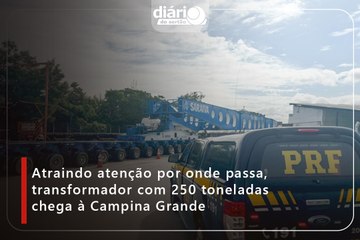 Atraindo atenção por onde passa, transformador com 250 toneladas chega à Campina Grande