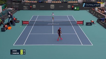 Zverev cruises past Thompson to set ATP record