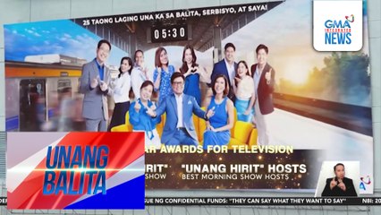GMA Network, itinanghal na Best TV Station of the Year sa 38th PMPC Star Awards for Television; Unang Hirit at UH hosts, pinarangalan din | Unang Balita