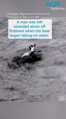 A man clung to his upended boat at night waiting for rescue