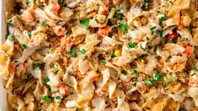 Our Chicken Pot Pie Noodle Bake Is All Of The Comfort Without The Stress