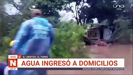 El Torno bajo el agua a causa de las fuertes lluvias