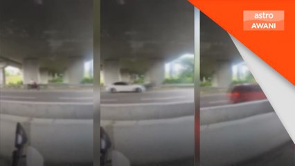 Pemandu kereta rempuh penunggang motosikal bawah jejambat ditahan