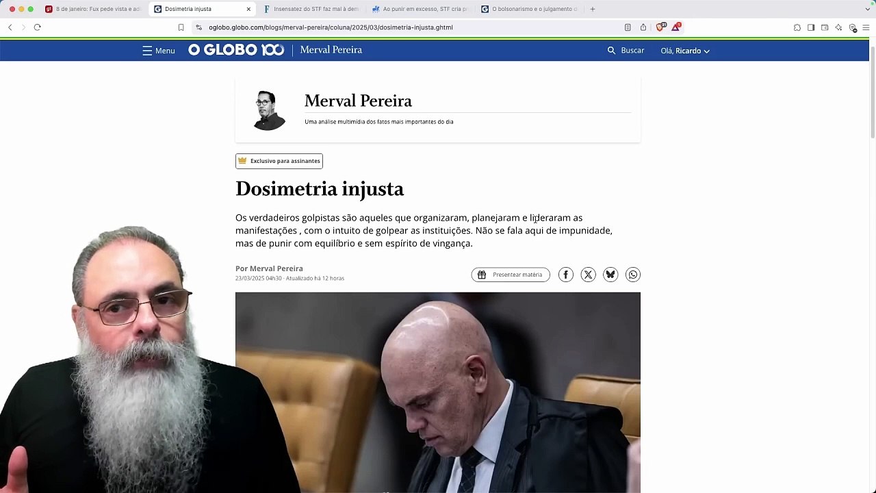 CASO DÉBORA FUROU a BOLHA FORTE e FUX pede VISTA, SUSPENDENDO JULGAMENTO com MEDO da REAÇÃO POPULAR